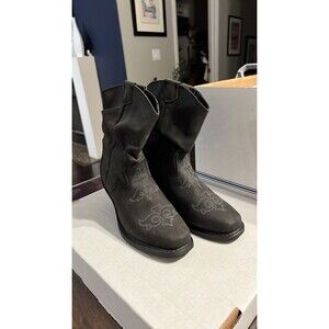 Santa Fe Boot Company Grey/black Cowboy‎ Cowgirl Leather Country - Woman’s 6